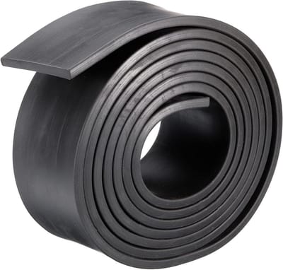 Rubberen Strips - Neopreen Mat - Trillingen Reduceren - Massief Rubber - 1m x 55mm x 5mm - Zwart