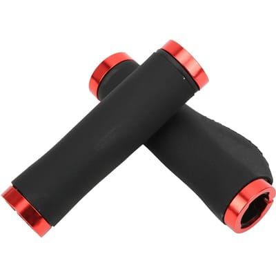 GUB608 Mountainbike Stuur Fiets Handvatten Vasthoudstang Antislip Hoes met Vergrendeling(Rode Ring )