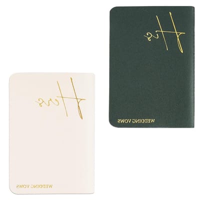 2 Stuks Huwelijksbelofte Boeken voor Hem en Haar, Huwelijksdag Dagboek, Persoonlijke Huwelijksgeschenken, 12 Pagina's, 5.9 x 3.9 Inch, Perfect voor Huwelijksjubileum