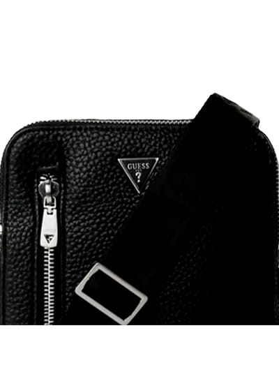 GUESS Schoudertas Torino Double Zip XBody With Vertikal Zip Black Zwart
