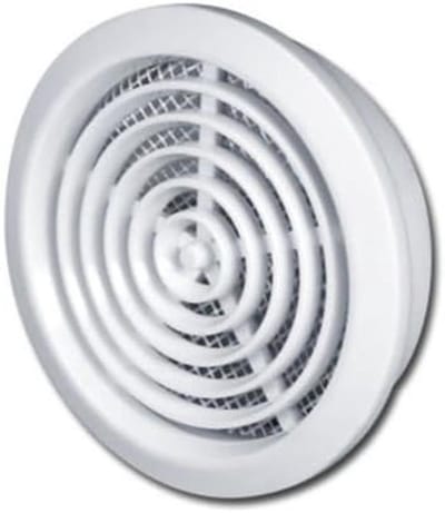 2x Set Ronde Ventilatie Rooster Wit 45mm - Universele Uitlek voor Meubels en Ventilatiekanalen