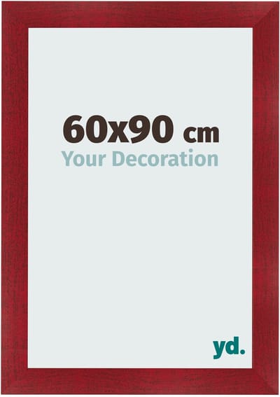 Your Decoration - Fotolijst 60x90 cm - MDF - Wijnrood Geveegd - Pisa