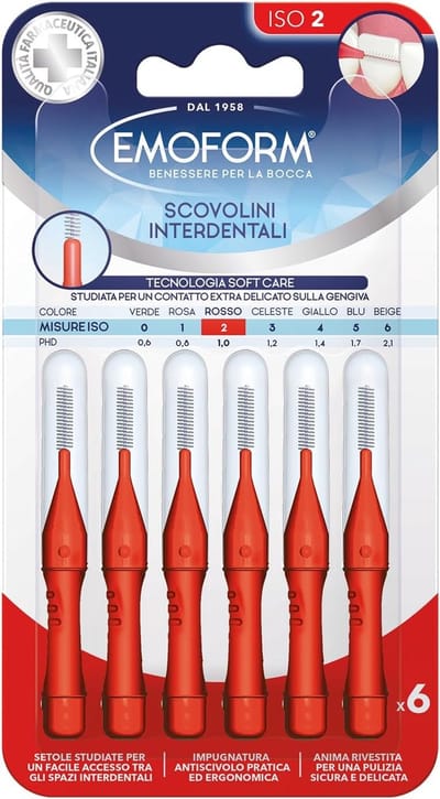 Interdentale borstel - Tandenreiniger set - Mondhygiëne verbeteren - SoftCare technologie - 6 stuks - Rood