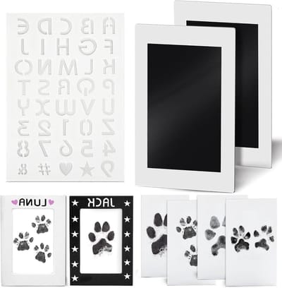 Pootafdrukkit voor huisdieren en baby's - Inktloze printkit met frames en magneten