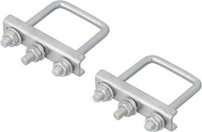 ProPlus U-beugel voor neuswielklem - vierkant 60 mm - set van 2 - thermisch verzinkt - zilver