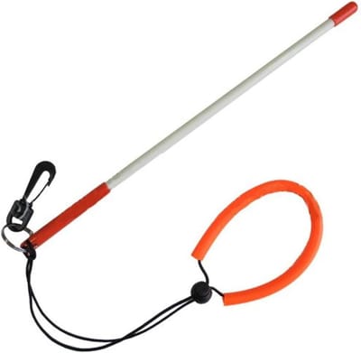 Kreeft Kietel Stick - Duik Accessoire - Onderwater Verkenning - Met Clip en Lanyard - 355 cm - Zwart