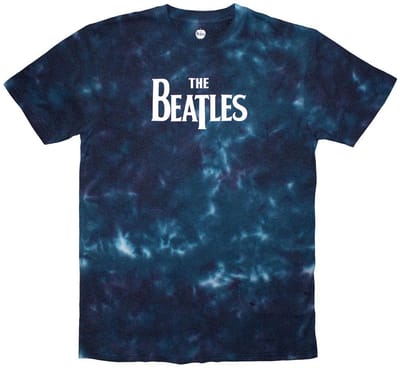 The Beatles - Drop T Logo Heren T-shirt - S - Blauw