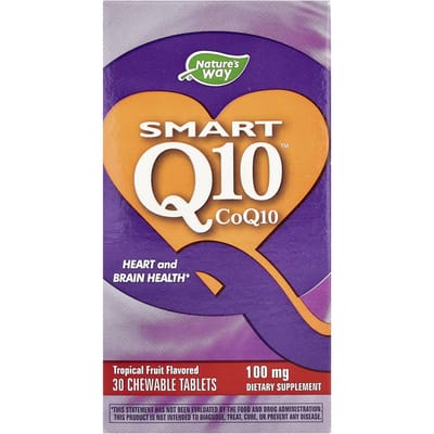 Nature's Way, Smart Q10™, Tropisch Fruit, 100 mg, 30 Kauwtabletten