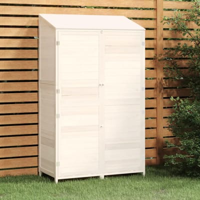 vidaXL - Tuinschuur - 102x52x174,5 - cm - massief - vurenhout - wit