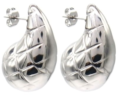 Oorbellen - oorstekers – water - druppel - zilverkleurig - tijdloos - hip - cadeau - feest - chique -dames – vrouwen