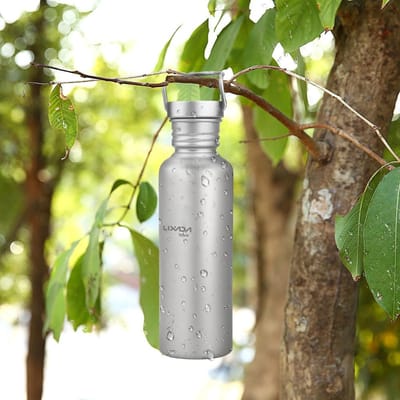 LIXADA 750ml Volledig Ti Waterfles Ultralicht Outdoor Kamperen Wandelen Fiets Waterfles 750ml yellow