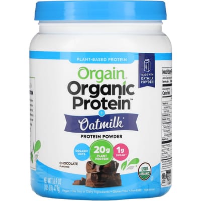 Orgain, Biologisch Eiwitpoeder, met Havermout, Plantaardig, Chocolade, 1,05 lb (479 g)