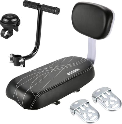 Kinder Fietsstoel - Veiligheidsdrager Set - Kinderen Vervoeren - Inclusief Bel - 35 x 30 x 15 cm - Zwart