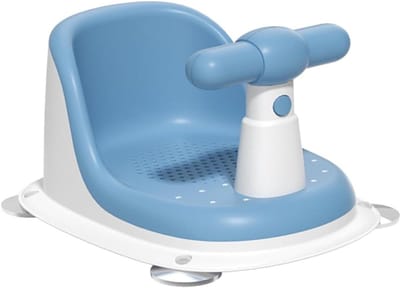 Badstoel Peuter - Badzitje Baby - Veilig Baden - Ruim Open Ontwerp - 38x30cm - Blauw