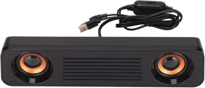 Computerluidsprekers - Mini soundbar - Muziek luisteren - 360 graden stereo - Compact formaat - Zwart