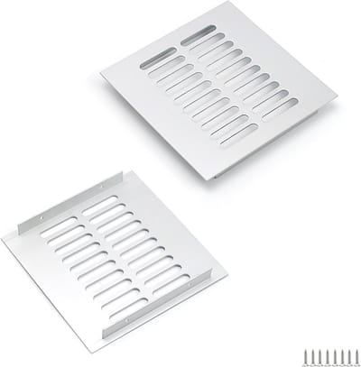 Ventilatierooster Aluminium 150x150 mm Zilver – Ventilatieopening voor Kast, Deur en Ventilatieopeningen