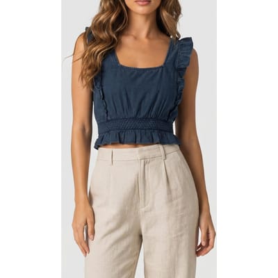 BA&SH Top Yoki Bleu Nuit Größe: M | Blusen Outlet | Damen