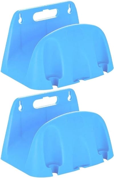 Slangenrek - Haspelhouder - Tuin opruimen - Wandmontage ontwerp - 25 x 18 x 16 cm - Blauw