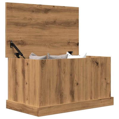 vidaXL - Opbergbox - 70x40x38 - cm - bewerkt - hout - artisanaal - eikenkleurig