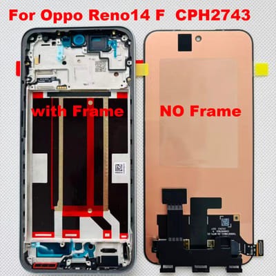 Originele Nieuwe AMOLED 6.57 'Voor Oppo Reno14 F 5G CPH2743 Reno14 Pro 5G CPH2739 Reno14 Lcd Touch screen Digitizer Vergadering