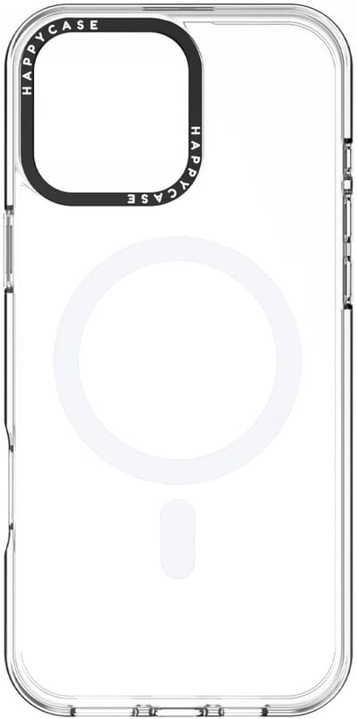 HappyCase Joy Hoesje | Geschikt voor Apple iPhone 16 Pro | Compatibel met MagSafe | Back Cover | Crystal Clear