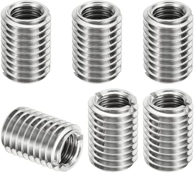 Schroefdraad Adapter - Verloopmoer Inzetstuk - Schroefdraad Reparatie - Roestvrij Staal - M14 naar M10 - Zilver