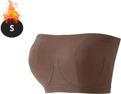 Bovista BH Zonder Beugel - Zonder Bandjes - Push-up Bh's - Comfort Beha - Comfortabel - Sterk - Yoga - Dames - Donkerbruin - Maat S