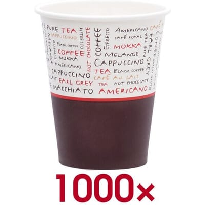 Drinkbeker uit karton 230 ml diameter 80 mm pak van 1000 stuks