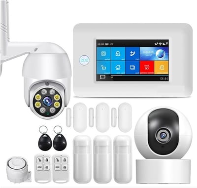 Beveiligingsalarm Systeem - Huisalarm Draadloos - Woning Beveiligen - Touchscreen Bediening - 160mm Breed - One Color