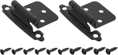 Kast Scharnieren - Keukenbeslag - Kastdeur Sluiting - Zelfsluitend Mechanisme - 1/2 Inch Overlay - Zwart