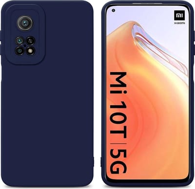 Cadorabo Hoesje geschikt voor Xiaomi Mi 10T / Mi 10T PRO in FLUID DONKER BLAUW - Beschermhoes gemaakt van flexibel TPU silicone Cover Fluid Case
