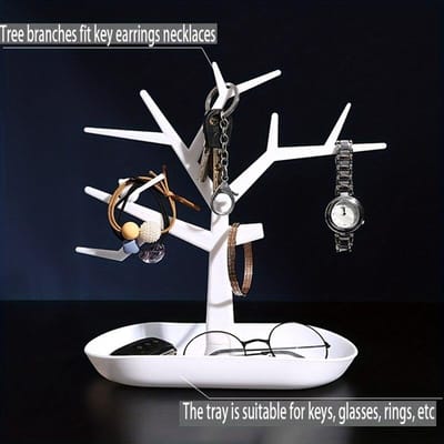 1 STUK Boomhanger Creatieve Ketting Sieraden Ketting Armband Sieraden Display Rek Creatief Oorbellen Ringen Opbergrek black