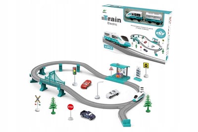 Elektrische treinset met station, licht & geluid - 65 delen