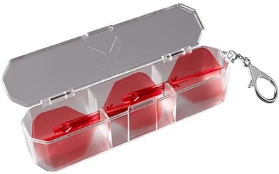 Target Darts K Flex Flights Storage Case | Stores Set van 3 Kflex Flight en Shaft System | K-Flex Houder, K Case, Dart Accessoires Koffer, Harde Opbergkoffer met Sleutelhanger