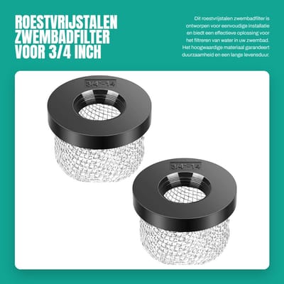 Dailygoods- Zwembadfilter Eenvoudig te Installeren - Roestvrij Staal - Filterdraad - Beluchters - Zeef - Geschikt voor Aquatische Ecosystemen - Filterzeef