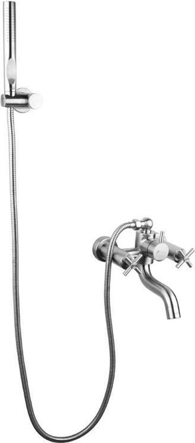 RVS badkraan opbouw met handdouche Smooth