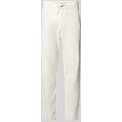 slim fit broek van mix van katoen en linnen model 'BRODY'