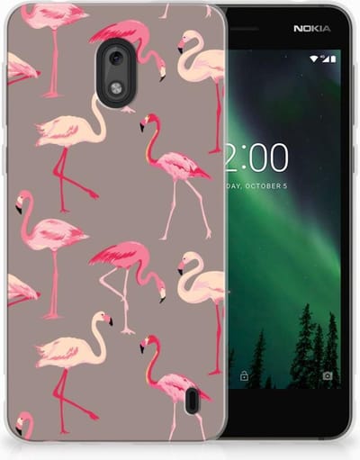 Nokia 2 TPU Hoesje Flamingo