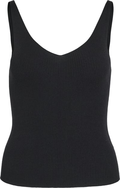 VILA - VIWENNIE V-NECK RIB KNIT S/L TOP - NOOS - Dames - Tank tops