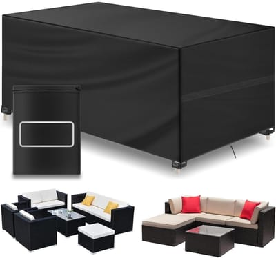 Famanu – Tuinmeubelhoes - Waterdichte Outdoor Tafelhoes - 420D Winddicht - Anti-UV - Beschermhoes Afdekking Tuinmeubelsets voor Tuintafel Bank - Rechthoekige 180*120*74cm