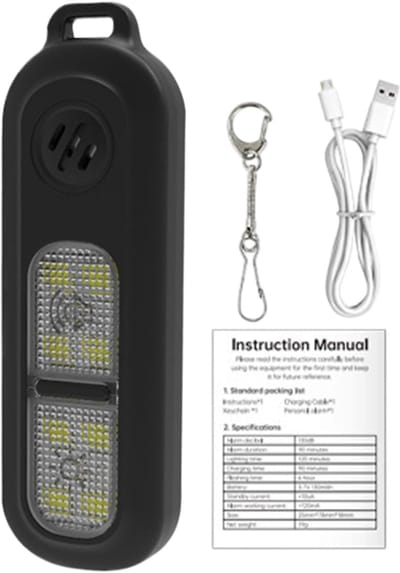 Sleutelhanger Alarm - Persoonlijke Sirene - Persoonlijke Veiligheid - Luid 130dB Geluid - Compact Formaat - Multicolor