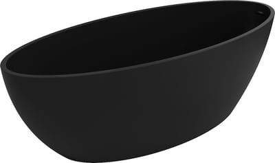 Mexen Prato vrijstaande badkuip van conglomeraten 170 x 70 , zwart mat - 57251707070