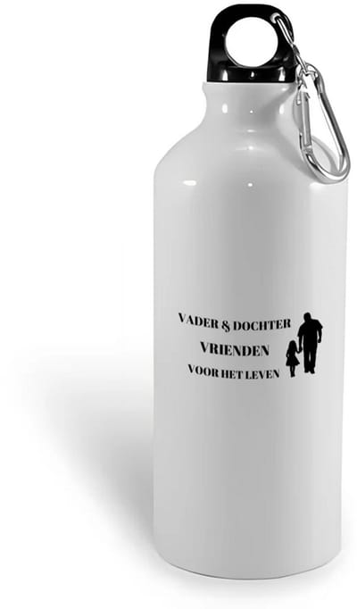 Hacebo® - vader en dochter vrienden voor het leven waterfles - Vriend - vader/dochter - vader cadeautjes - vaderdag - verjaardag - geschenk - kado - vader artikelen - dochter artikelen - dochter verjaardag - water fles - 400ML