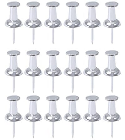 Metalen Duim Tacks - 20 Stuks Zilveren Push Pins voor Tekenen en Bulletin Boards