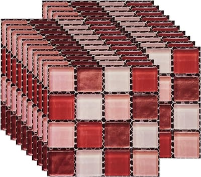 SnelShoppen - 20PCS PVC Tegel Stickers - Zelfklevende Mosaïek Wanddecoratie - Waterdicht en Hittebestendig voor Keuken en Woonkamer - 10 x 10 cm