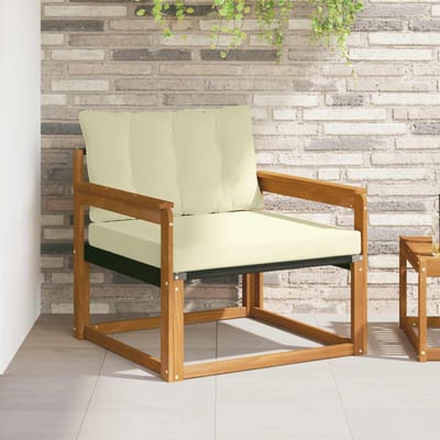 vidaXL - Buiten - bank - set - Massief - Acaciahout - en - Textilene - Naturel