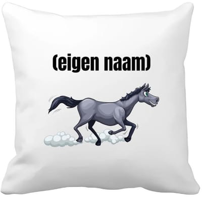 Akyol - rennend paard met eigen naam Kussen hoes - Paarden - paarden liefhebbers - iemand die houdt van paarden - verjaardag - cadeau - kado - 40 bij 40 cm