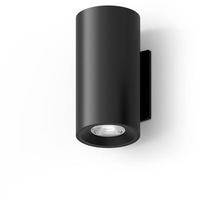 Calex Wandlamp Up & Downlight Valmer – Geïntegreerde LED – Oplaadbaar – IP44 Spatwaterbestendig – Geschikt voor Binnen en Buiten – Cilindervorm – Zwart