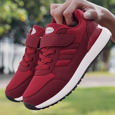 Chinese en Oude Sneakers Zomer Nieuw Casual Heren en Dames Koppels Klittenband Wandelschoenen 35 black