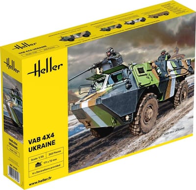 Heller Modelbouwpakket Militaire voertuigen - 81130 Truppentransporter VAB 4X4 Ukraine Plastic - 1:35 - Modelbouw